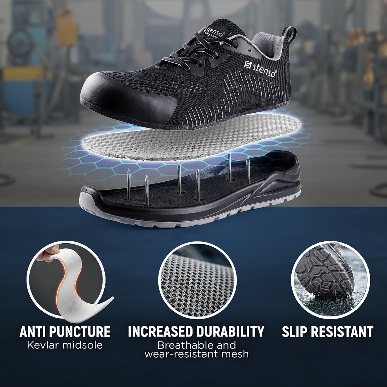 Race Pro S1PS MF SR Zapatos De Seguridad para Hombre Mujer - Zapatillas Seguridad - Calzado Transpirable Ligero De Seguridad S1