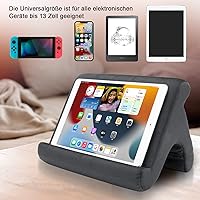 Vista 4 de Soporte de almohada para tablet, soporte y base para cama con 3 ángulos de visión, compatible con tabletas, teléfonos y iPad Pro 9.7, 10.5, 12.9 Air