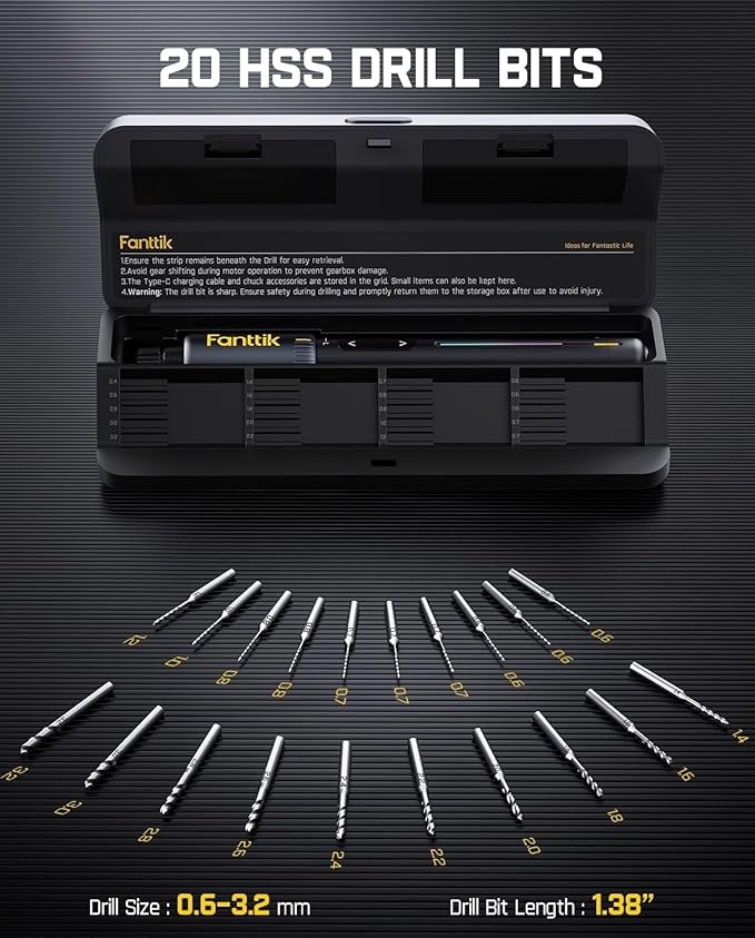 Fanttik K2 Nano 3.7V Taladro Mini y Atornillador S1 Capsule Inalámbrico miniatura 4