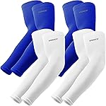 YQXCC 4 Pairs Arm Sleeves, Cooling UV Sun Protection Sports Compression Sleeves for Men Women, Golf Basketball Arm Sleeves