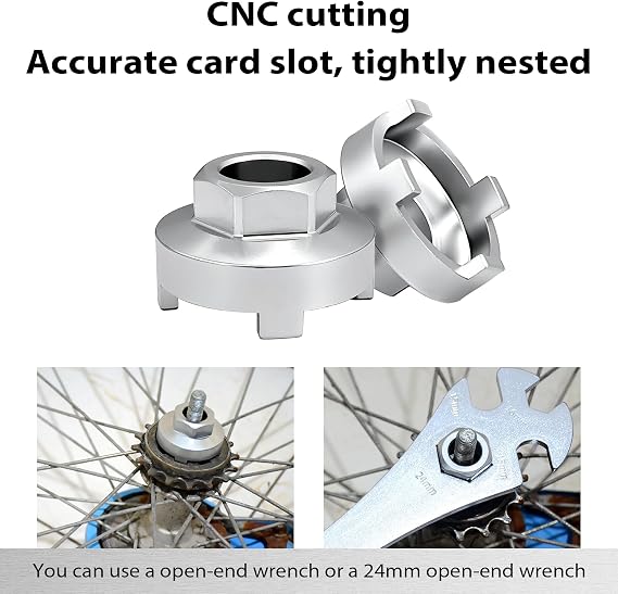 Freewheel Remover Tool BMX 4 Notch, Professional Multi-Function Tool for Single-Speed Bike Hub Installation, Removal, and Maintenance