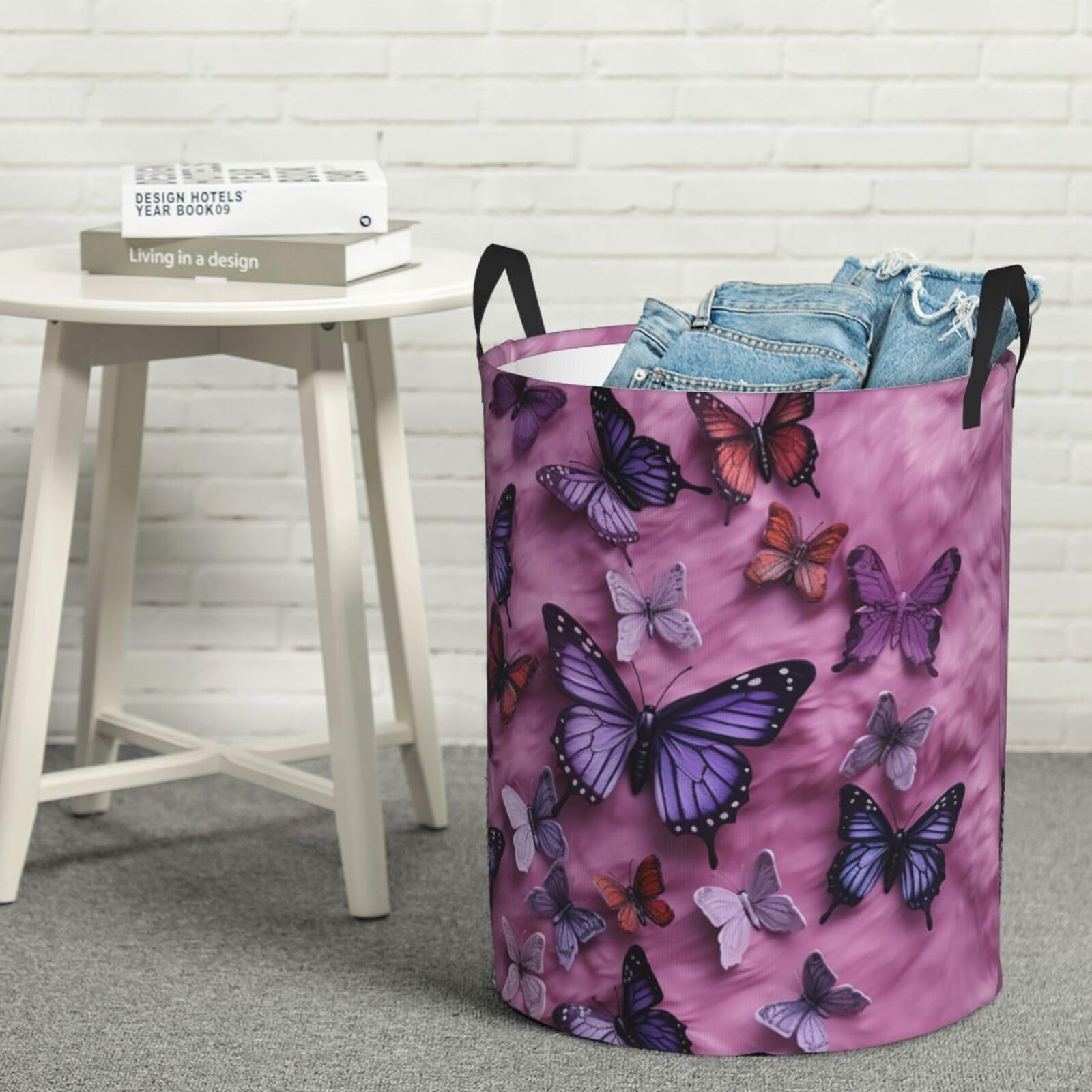 Panier à linge imperméable lavable avec poignées de transport