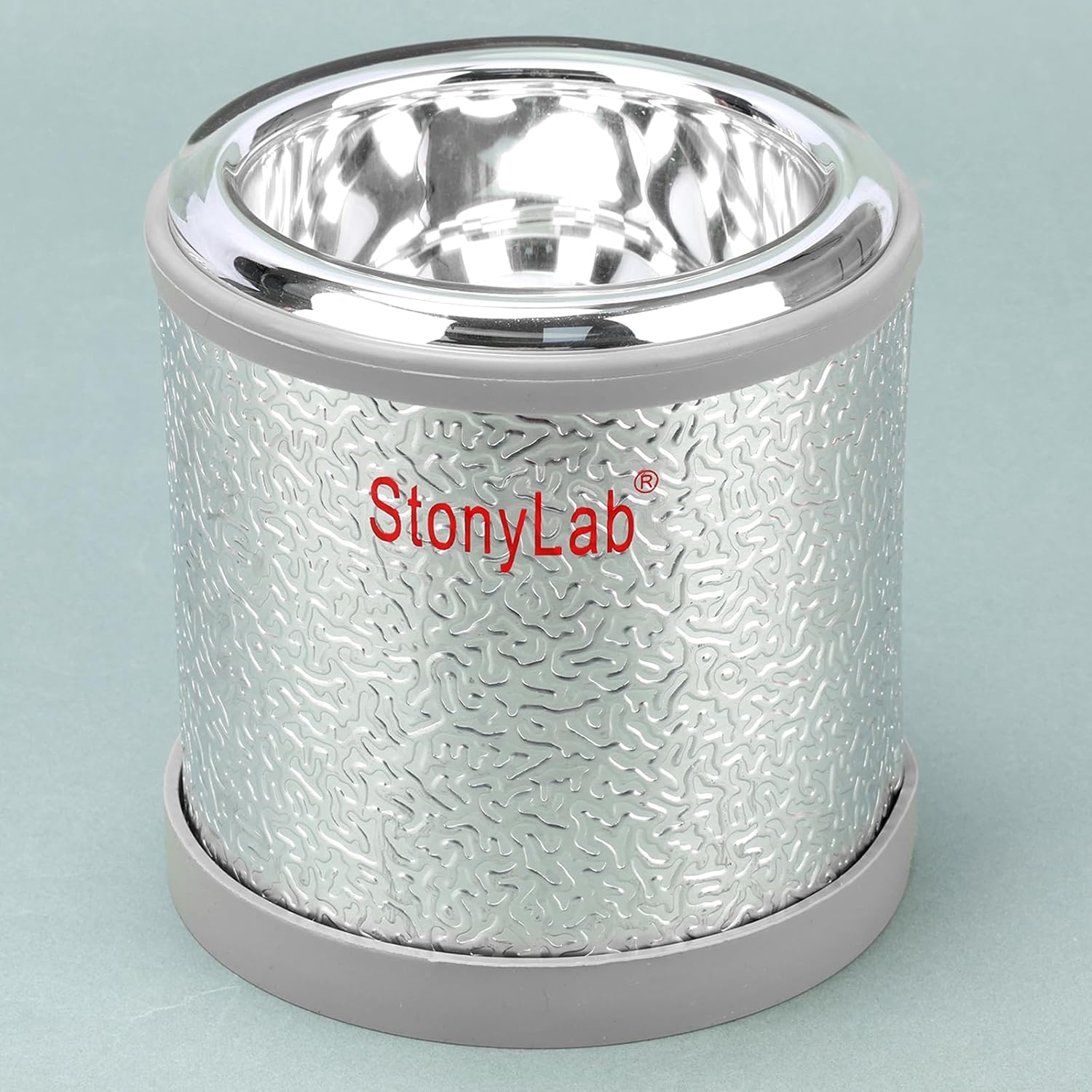 StonyLab Dewar Flask, Hemispherical Borosilicate Glass Dewar Flask with Aluminum Base, 101mm Interior Depth and 94mm Interior Diameter for Laboratory - 250ml