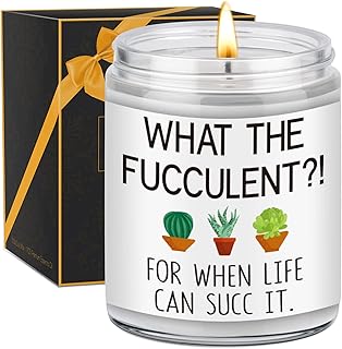 Miracu Succulent Candle, Get Well Presents for Women, Her, Cheer up Ideas, Pick Me up, Break up, Plant Lover Gifts for Women, Funny Birthday Christmas Cool Gifts for Plant Lovers Mom Lady Friend Wife