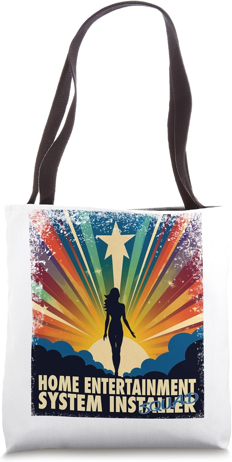 Home Entertainment System Installer Funny Female Hero Women Tote Bag