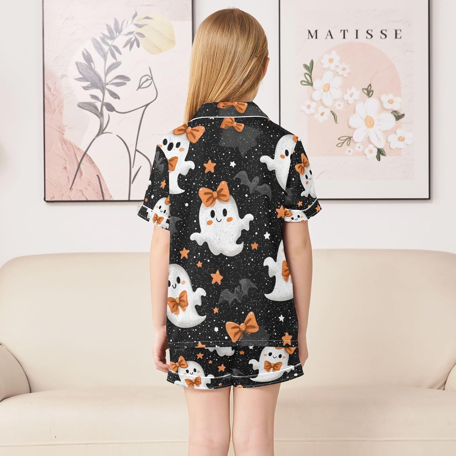 Silk Pajamas Sets Soft Satin 2 Piece Pjs Set Short Sleeve Sleepwear Nightwear
