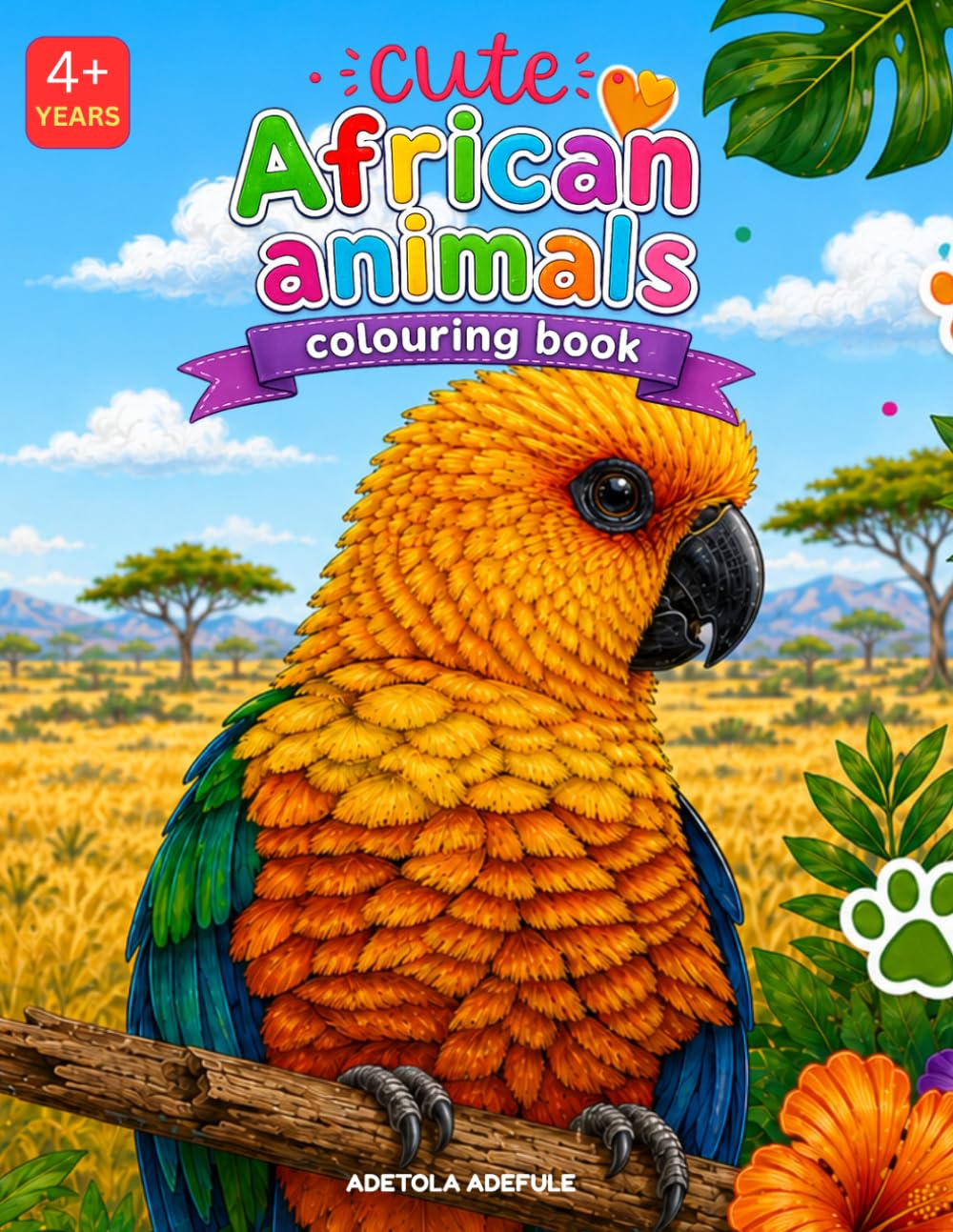 Cute African Animals: Colouring Book (Colouring books by Adetola Adefule)