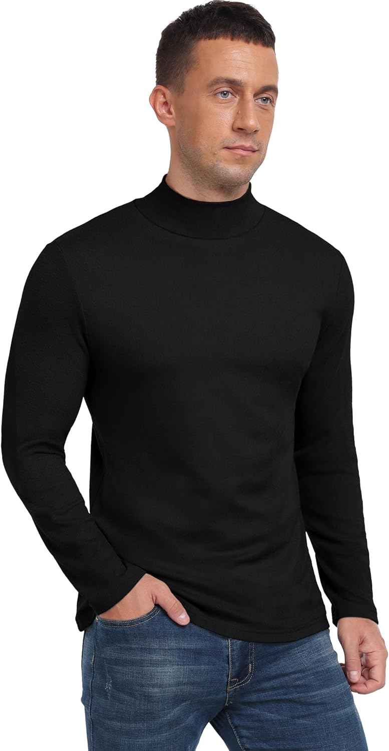 Sailwind Men's Mock Turtleneck Long Sleeve T Shirts Basic Slim Fit Pullover Sweater Thermal Lightweight Tees - Image 5