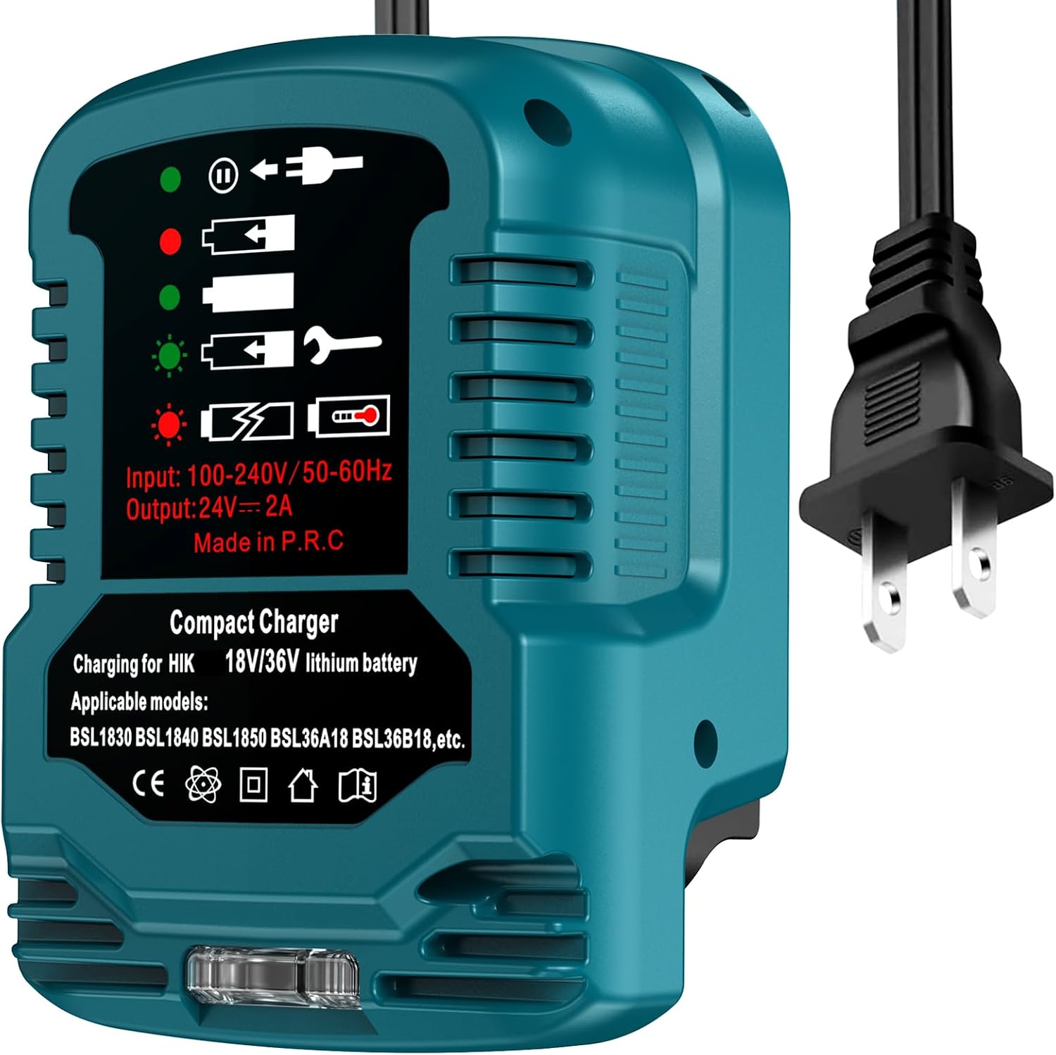 for Hitachi 18V 36V Battery Charger, Fast Charger for BSL1815 BSL1820 BSL1825 BSL1840 BSL1850 BSL1860 Batteries with LCD Indicator