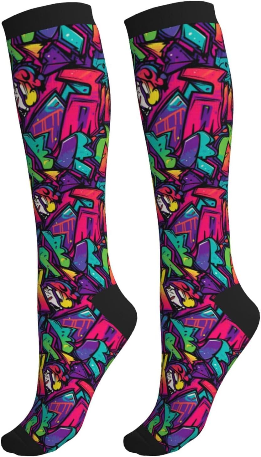 Avocado Compression Socks Women Men Knee High Stock for Running Work Support Nurses Travel