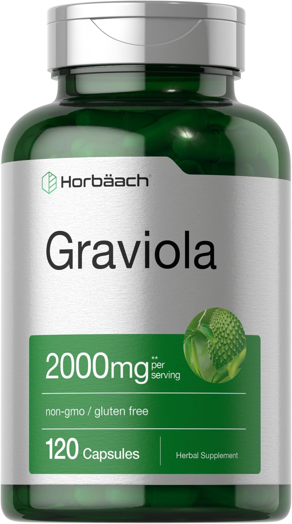 Horbäach Graviola 2,000 mg 120 Tablets