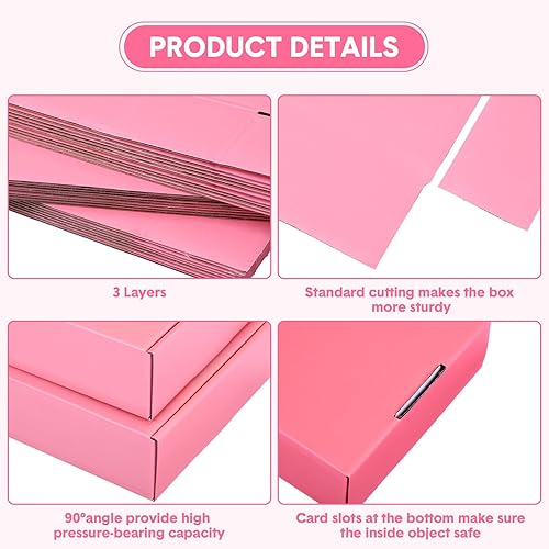 Miniatura 3 de Gersoniel Paquete de 100 cajas de envío pequeñas para el día de San Valentín, cajas de regalo de 6 x 6 x 2 pulgadas, cajas de correo de cartón