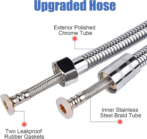 Miniatura 4 de Pulverizador de bidé para inodoro, kit de rociador de inodoro de bidé de mano, rociador de pañales de tela de acero inoxidable con control de