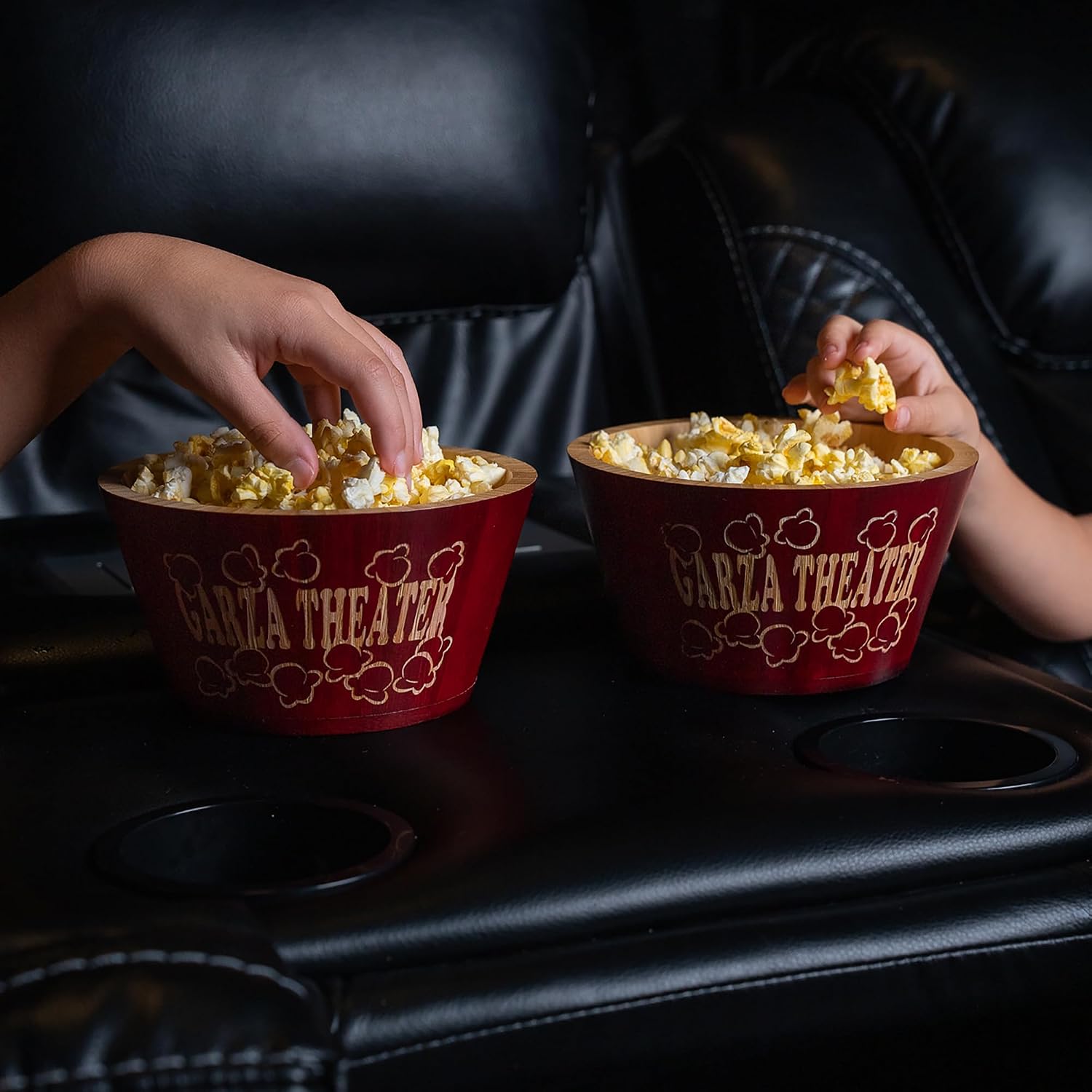 Personalization Universe Popcorn Night Bamboo Personalized Bowl- Small