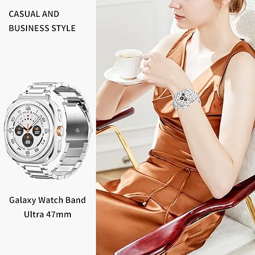 Vista 65 de GOLDTOLUCK No Gap Stainless Steel Band Compatible with Samsung Galaxy Watch 8 7 6 5 4 Classic FE Pro Ultra 40mm 44mm 46mm 43mm 47mm 45mm 42mm