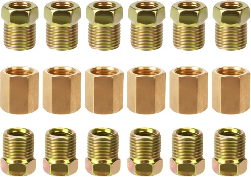 Kit de conexões para linha de freio 1/4" ecocstm com rosca 7/16-24 – 18 peças