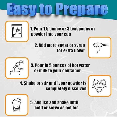 Miniatura 6 de Fusion Select Bebida en polvo 3 en 1 con sabor a té de leche Boba de 2.2 libras con crema y azúcar, bebida premezclada instantánea para mezclas