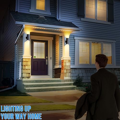 Miniatura 6 de wowlite Luz exterior del anochecer al amanecer, luces de arriba y abajo al aire libre, luces impermeables para exteriores, bombilla incluye lámpara