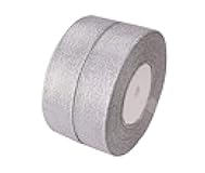 ATRBB 1 Inch Glitter Ribbons,Sparkly Gold/Silver Metallic Color Ribbons for Gifts Wrapping Home Decoration Wedding Party Birthday Wrap Card and DIY Crafts,25 Yards/Roll x 2 Rolls (Silver)