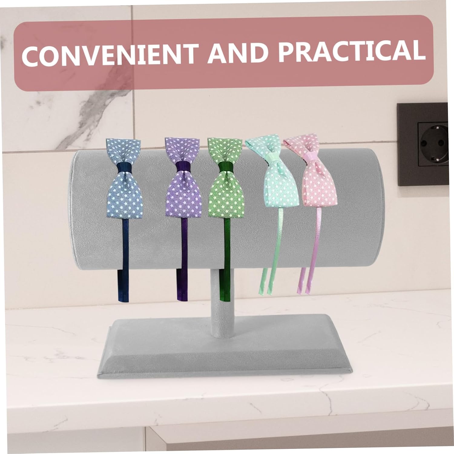 Headband Display Stand Sturdy Hairband Organizer for Girls Easy to Assemble Headband Rack for Hair Accessories for Boutiques Home Storage Practical Design