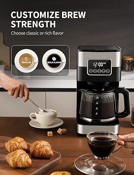 SHARDOR Electric Burr Coffee Grinder Bundle with 10-Cup Programmable Coffee Maker