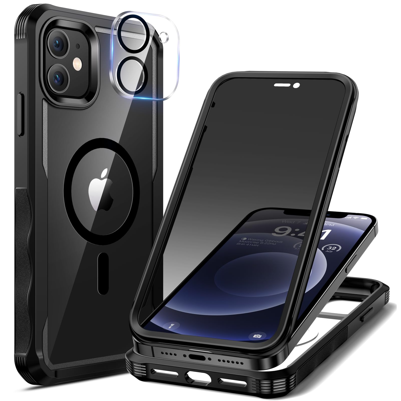 Coque iPhone 12 anti-espion résolvant les problèmes de reflets et de rayures d'écran MagSafe - 7