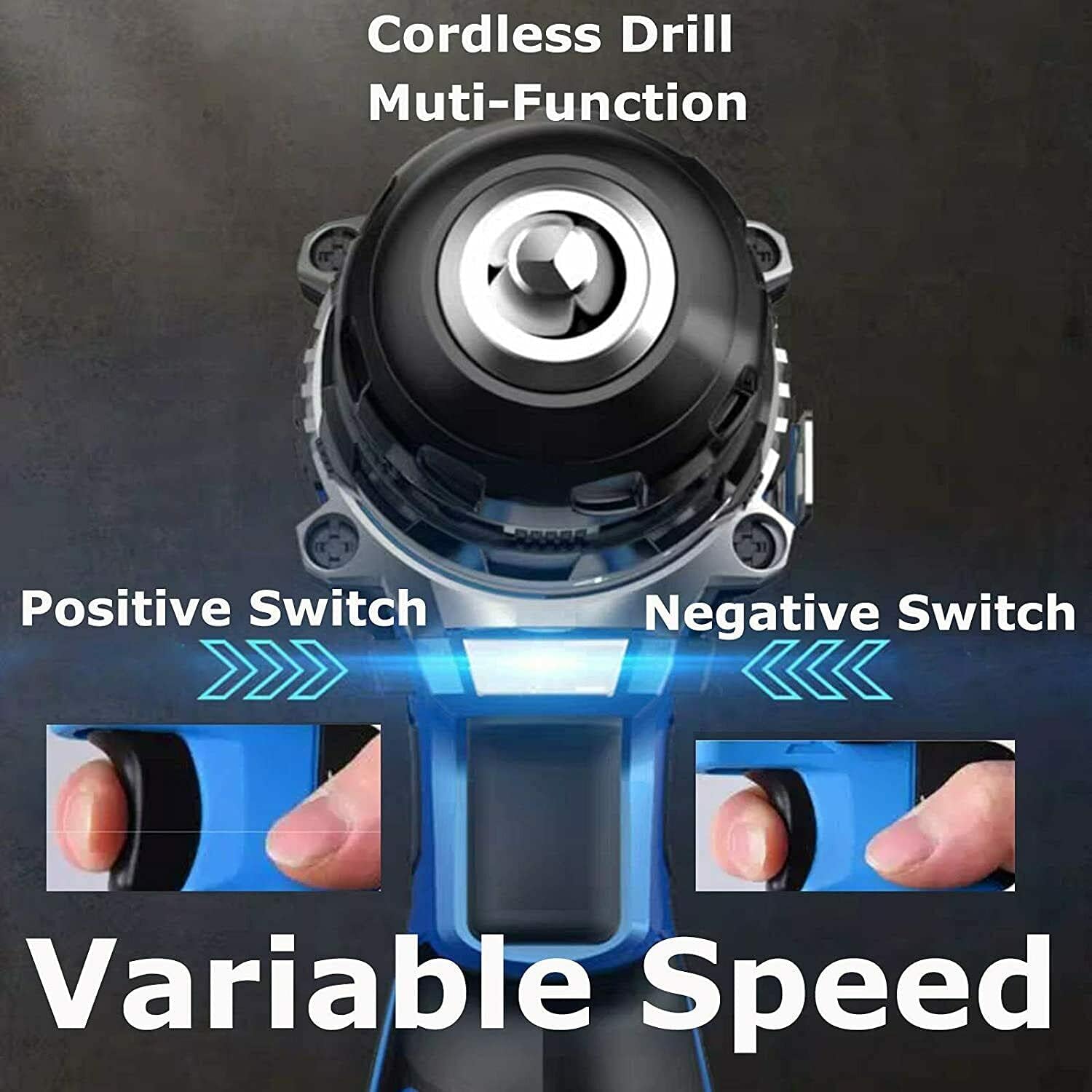21V Max Cordless Drill/Driver Kit, Electric Power Drill Electric Screwdriver Cordless Set with 1 Battery & Charger, 3/8" Keyless Chuck, 2 Variable Speed, 25+1 Position and 26pcs Drill/Driver Bits