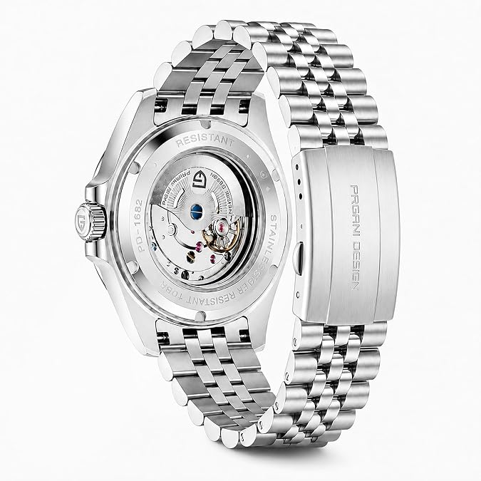 Pagani Design GMT Watches for Men, Automatic Watch, 5 Link Bracelet, 42mm