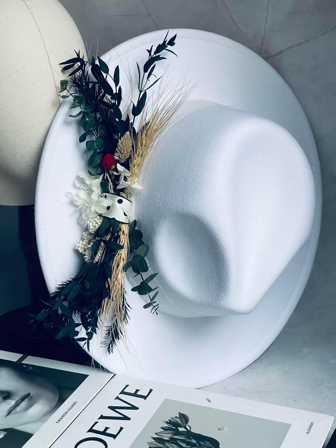 Wide Brim Women Fedora Hat- Panama Dress Hats for Party 2025 - Image 7