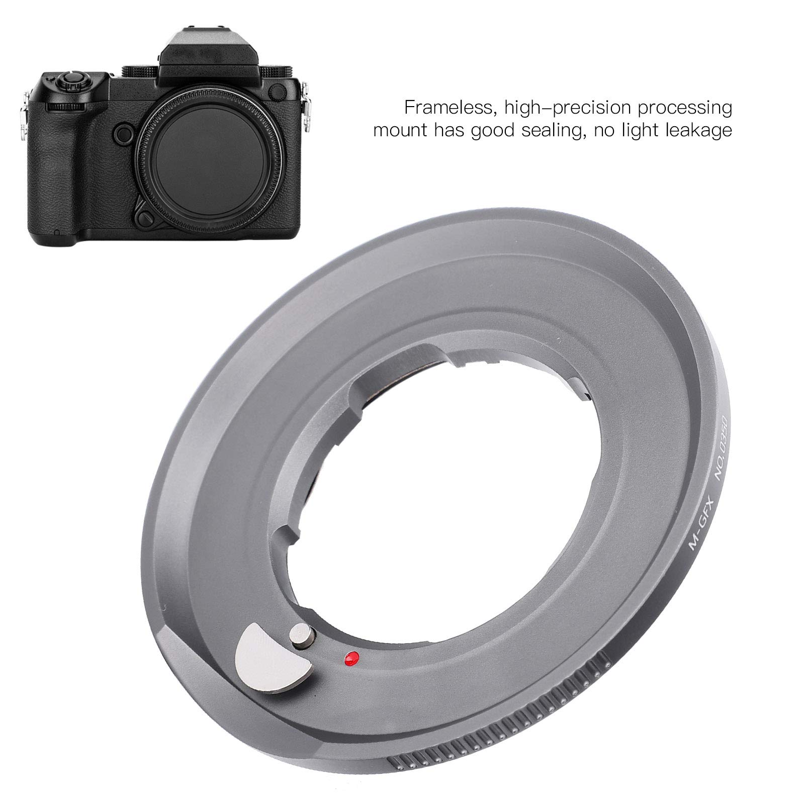 Anneau Adaptation MGFX, Convertisseur Objectif à Mise au Point Manuelle en Alliage d'Aluminium pour M Objectif vers pour Fuji GFX 50R 50S 100 Appareil Photo