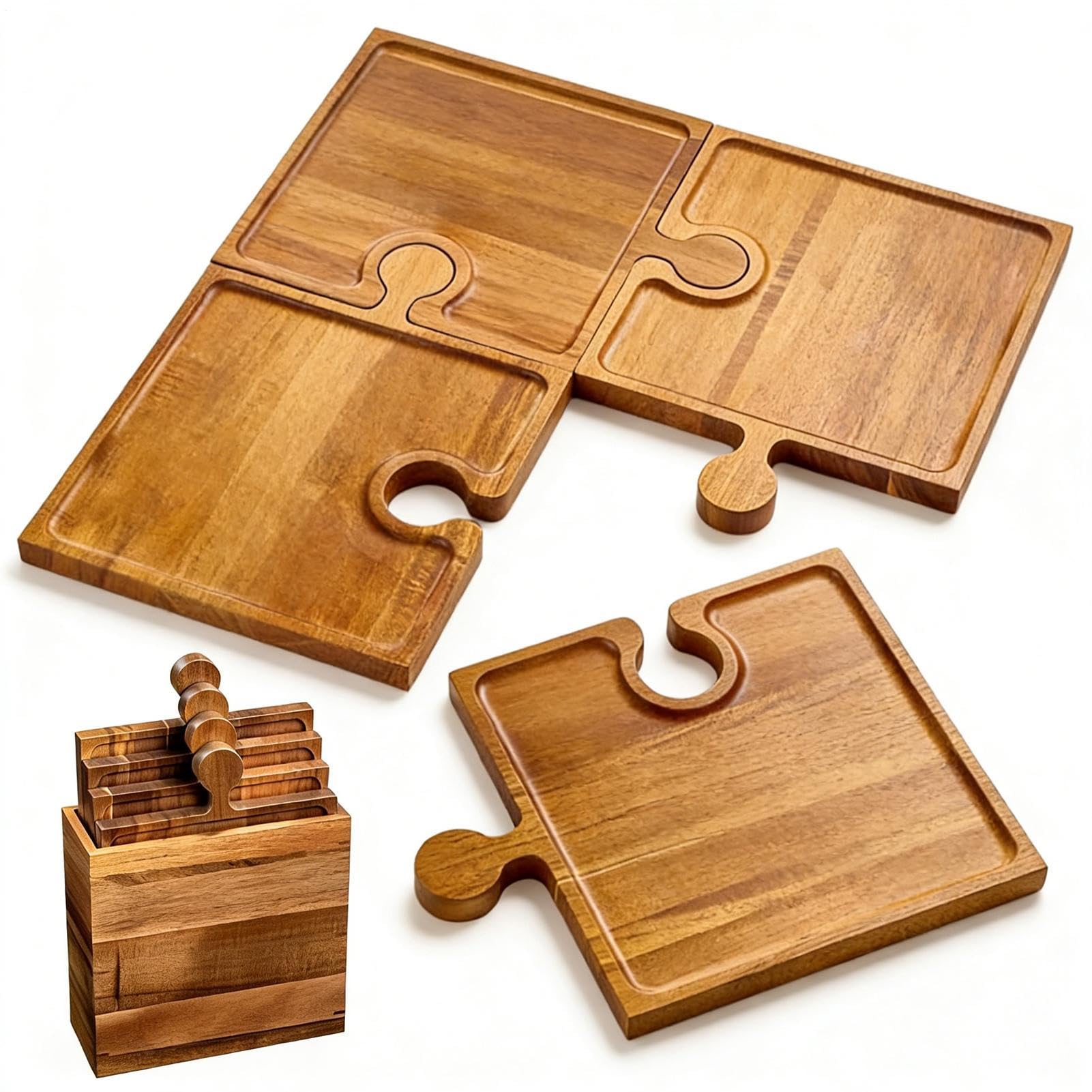 Juego De Tablas Para Charcutería Bandeja De Madera Para Alimentos | Tabla De Cortar Y Bandeja Para Embutidos para Frutas Frutos Secos Queso Carne Pan Reuniones Familiares Navideñas