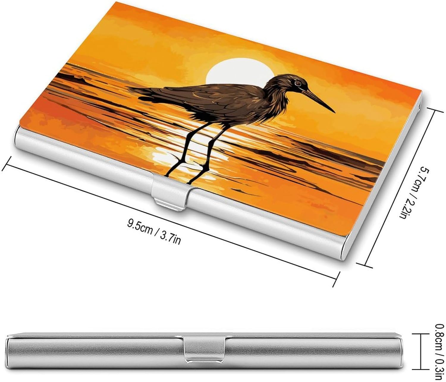 Featured Animals Business Card Case for Women Or Men Snaps Closed Portable Name Holder Credit Card Holder for Business Meeting Use