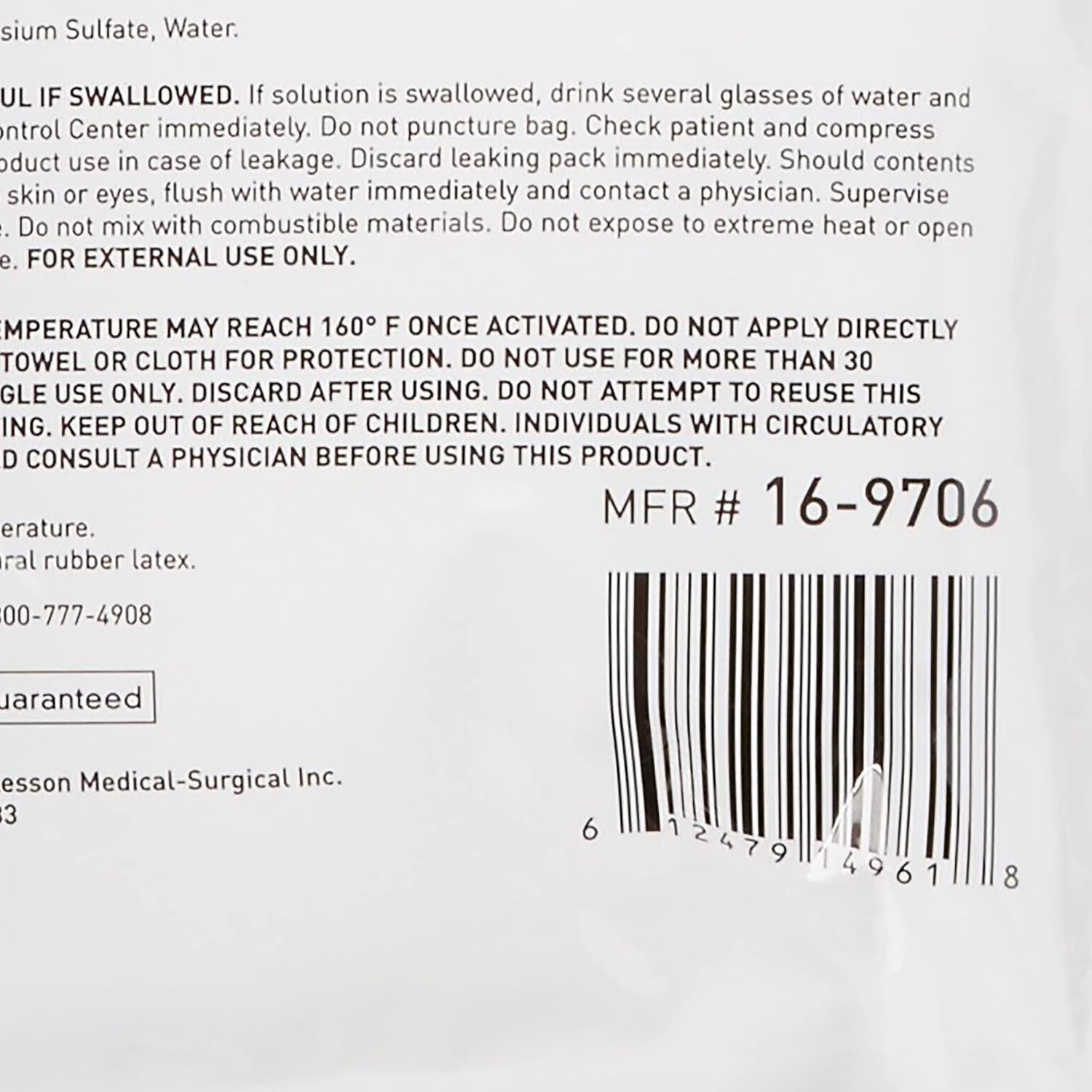 McKesson Hot Compress Instant Hot Pack [24 Pack] Disposable, Heat Packs for Pain Relief, 5 in x 7 in