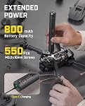 Fanttik E2 Ultra 3.7V Mini Electric Screwdriver, Electric Screwdriver Cordless, Max 0.6N.m, 50 Magnetic Bits, 5/32'' Hex, Magnetic Storage, Repair Tool for Electronics Phone Camera Laptop Appliances