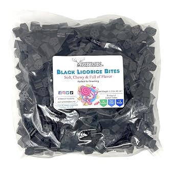 YANKEETRADERS Black Licorice Bites 40 OZ. Bag
