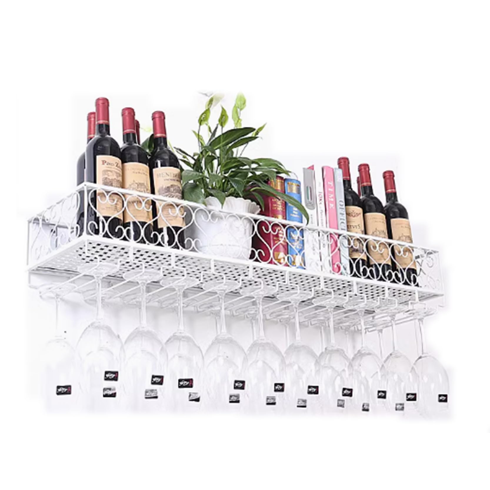 Étagère flottante pour bar et salon moderne pour ranger vos verres à pied