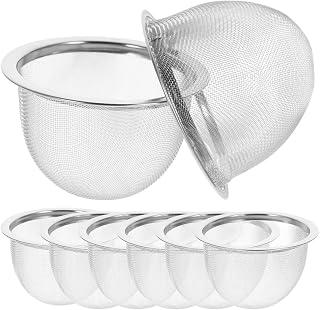 DOITOOL Stainless Steel Tea Filter Mesh Strainer for Loose Leaf Tea, Fine Mesh Infuser Basket for Teapot Brewing, 7.0×5cm, 8pcs Set for Home and Travel Use