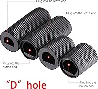 Vista 3 de Jetec Paquete de 4 perillas de control de repuesto con 12 adaptadores para horno/estufa/cocina, por favor verifique cuidadosamente si las Negro