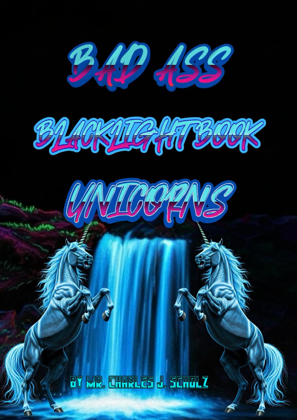 Livre Licornes Bad Ass Black Light Book Cadeau Original pour Artiste Adolescent