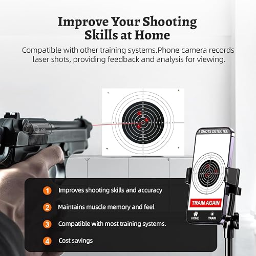 Miniatura 5 de Cartucho de entrenamiento láser de 0.354 in380ACP45ACP12GA Sistema de entrenamiento de fuego seco para práctica de fuego seco y entrenamiento de