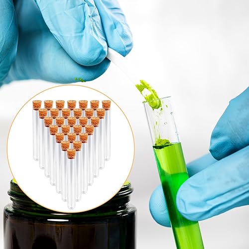 Miniatura 6 de 28 tubos de ensayo de plástico transparente con tapas, viales de plástico de 0.591 x 3.937 in (0.5 fl oz) con tapa de sellado, tubos de ensayo