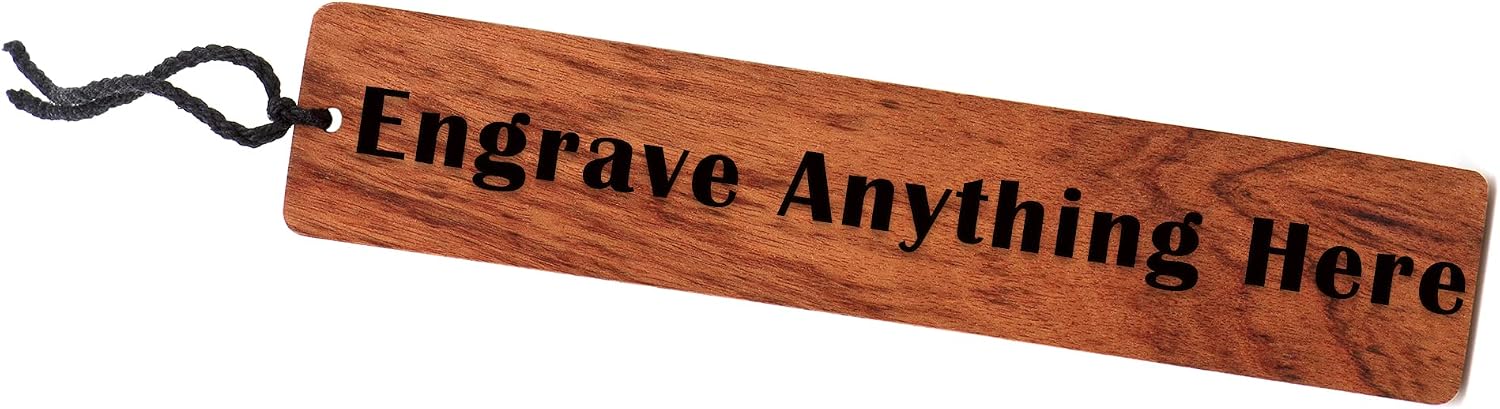 Personalized Wooden Bookmark Gift - Wood Bookmarks Makes a Perfect Gift - Book Mark is Custom Engraved with Anything Name or Special Message for Women Men, Book Worms