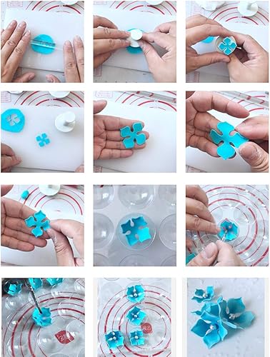 Miniatura 6 de KALAIEN 3 piezas de hortensias de flores de fondant para decoración de tartas Sugarcraft Cake Plunger Moldes