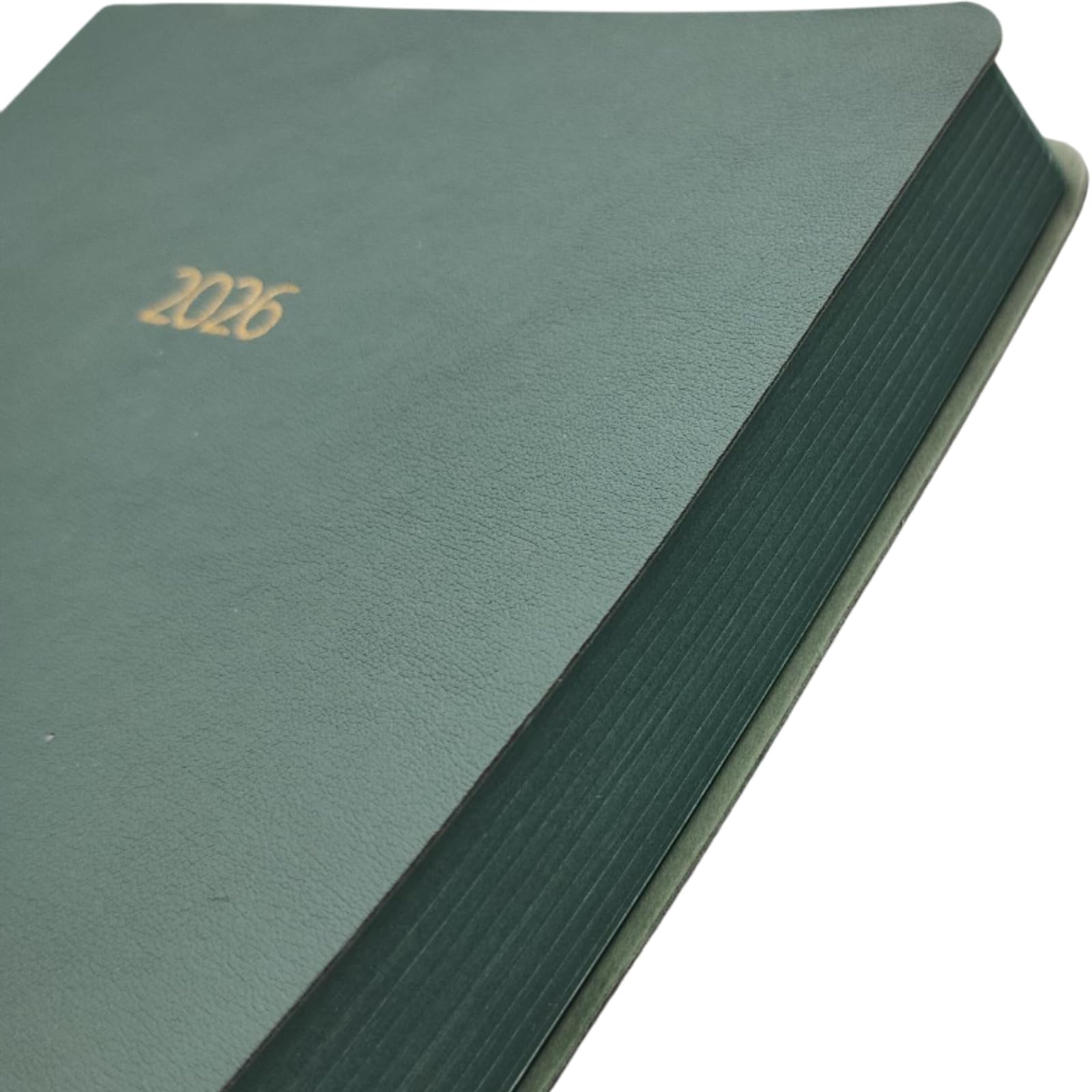 Agenda 2026 Jour par Page A5 Couverture Flexible Similicuir Planificateur Annuel Espagnol Hanoï Vert
