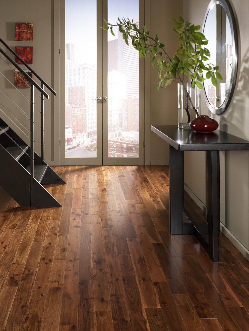 Acacia Walnut Solid Prefinished Hardwood Wood Floor Flooring - Morning Coffee - Wood Floor Coverings - 