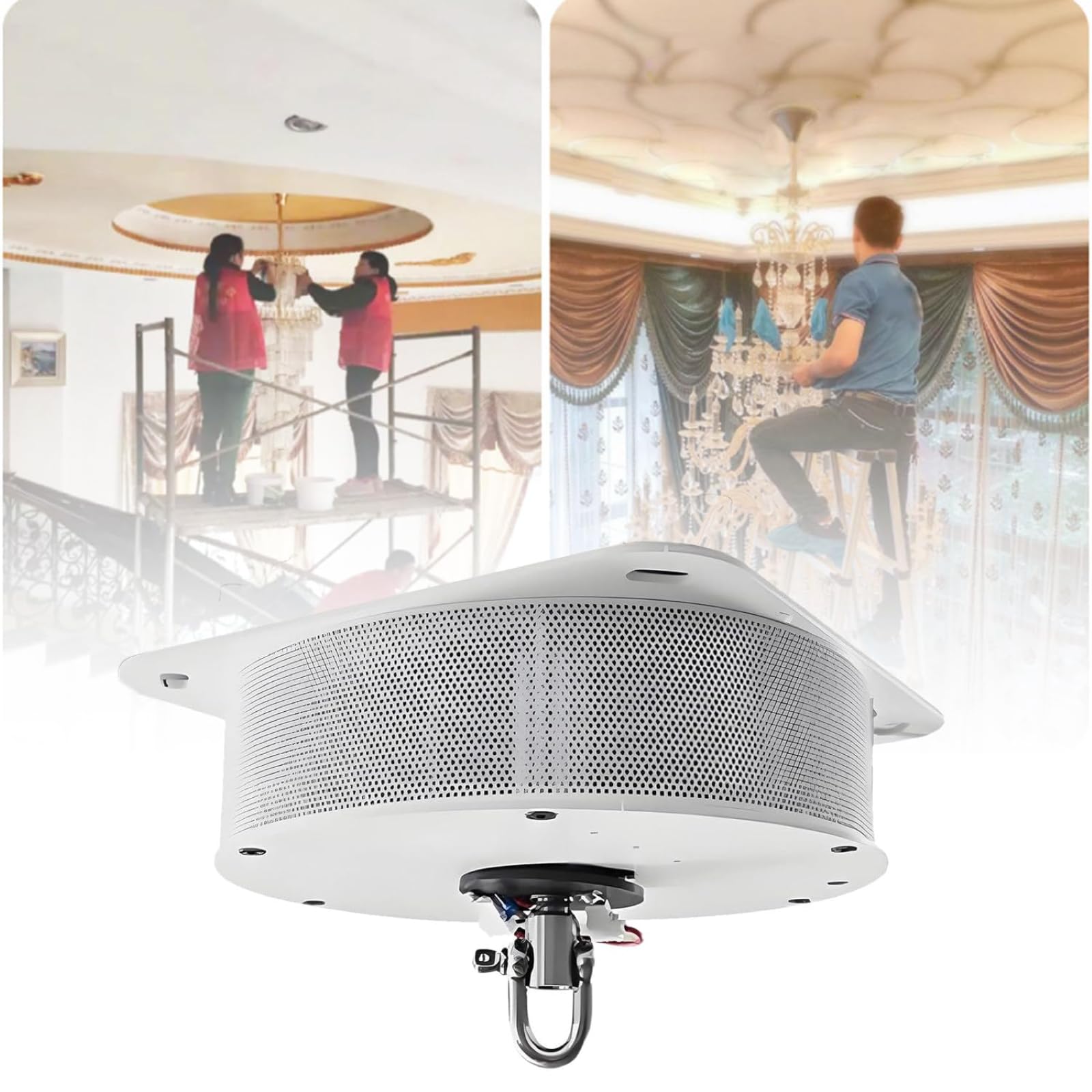 Système De Levage De Lustre Avec Télécommande Et Levage De Lustre électrique à Commande Filaire, Hauteur De Levage De 6 M Pour L'entretien Du Nettoyage Des Lampes 40kg