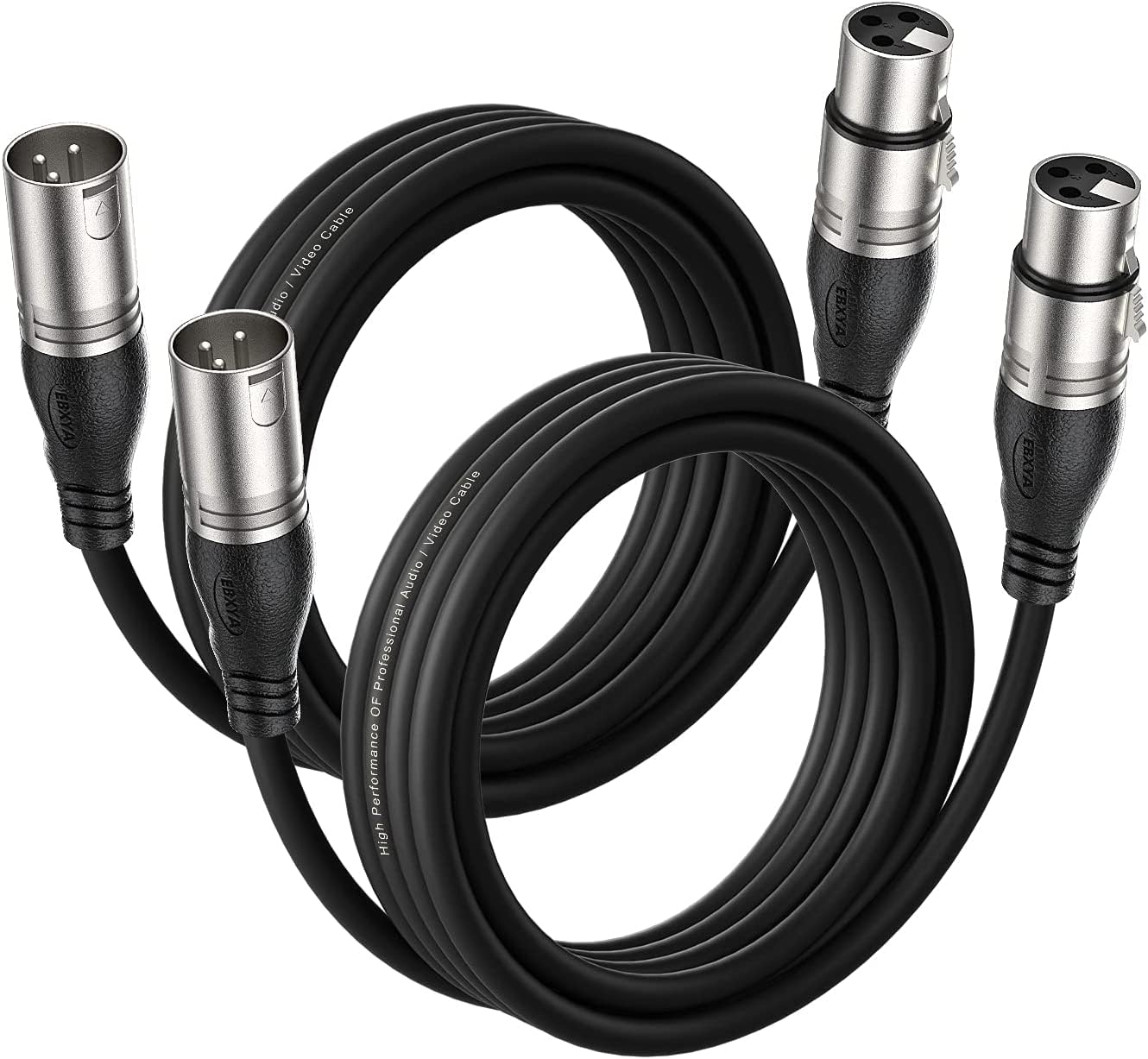 EBXYA XLR Microphone Cables - 50ft 2 Pack -26