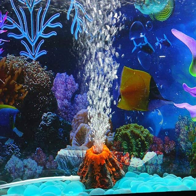Foto 6 de 6 de Adorno de Volcán de Acuario, Volcán Simulado Decoración del Acuario Pecera