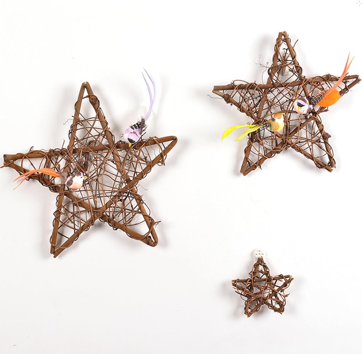 Natural Grapevine Wreath Star Shape DIY Crafts Base for Christmas Wreath Garland Gift Home Decoration 8 inches,Pack of 1 image 5