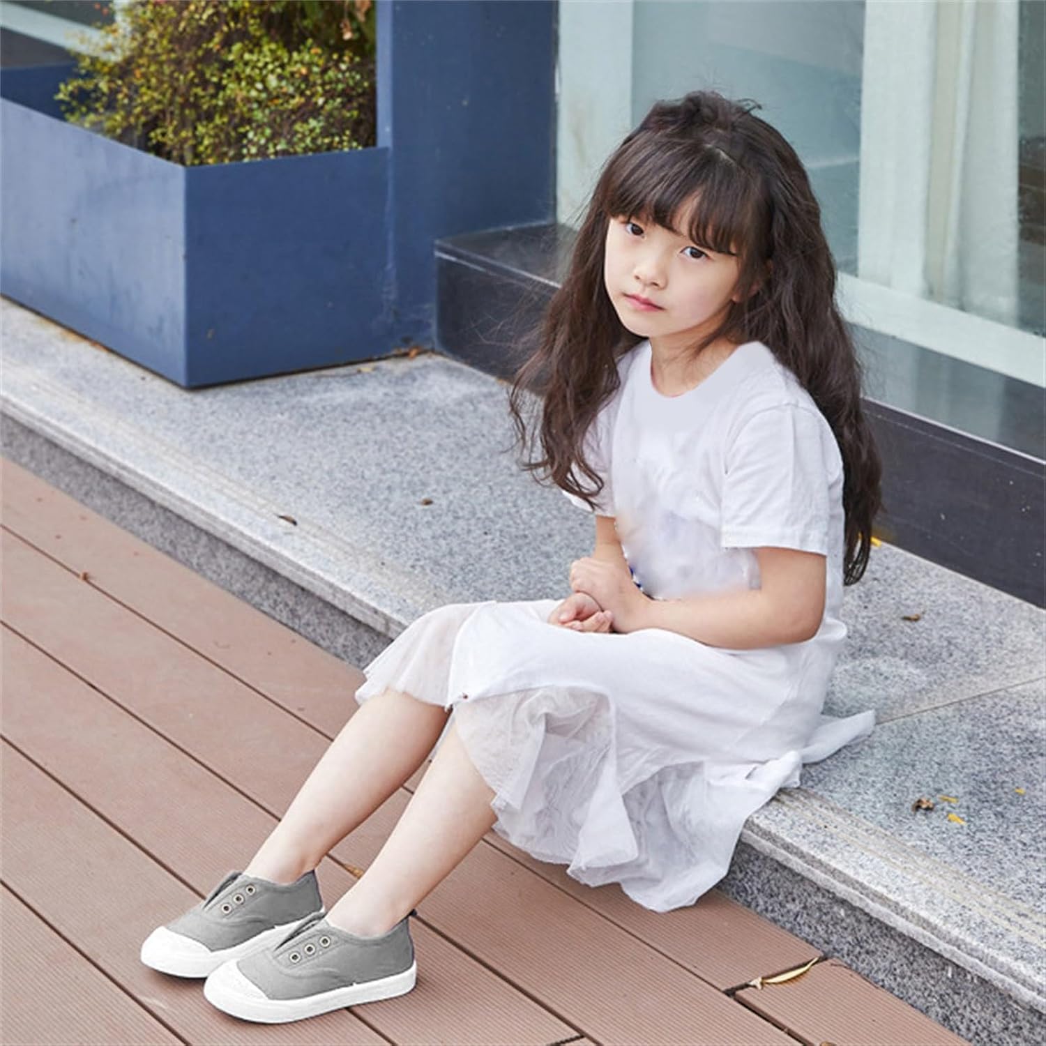 Generic Toddlers Baby Boys Girls Low Top Canvas Shoes Slip-on Sneakers Lightweight Comfortable Causal Kids Toddler Girl Sneakers